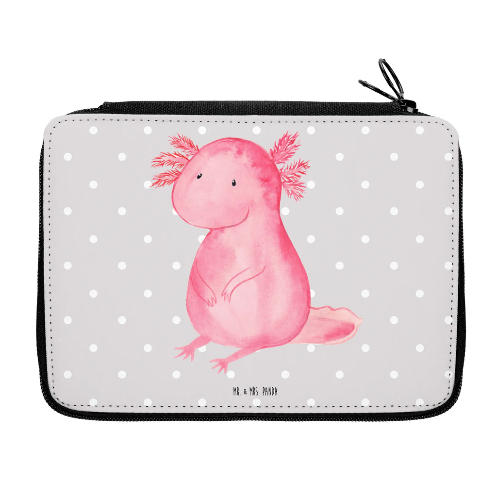 Federmappe Axolotl Federmappe, Stiftetasche, Stifte Etui, Schule, Einschulung, Geschenk, Kind, Schüler, Schülerin, Stifterolle, Federmäppchen, Motiv, Grundschule, Federmäppchen bedruckt, Büro Stifte Etui, Bestückte Federmappe, Kinder Federmappe, Federmappe Einschulung, Axolotl, Molch, Axolot, vergnügt, fröhlich, zufrieden, Lebensstil, Weisheit, Lebensweisheit, Liebe, Freundin