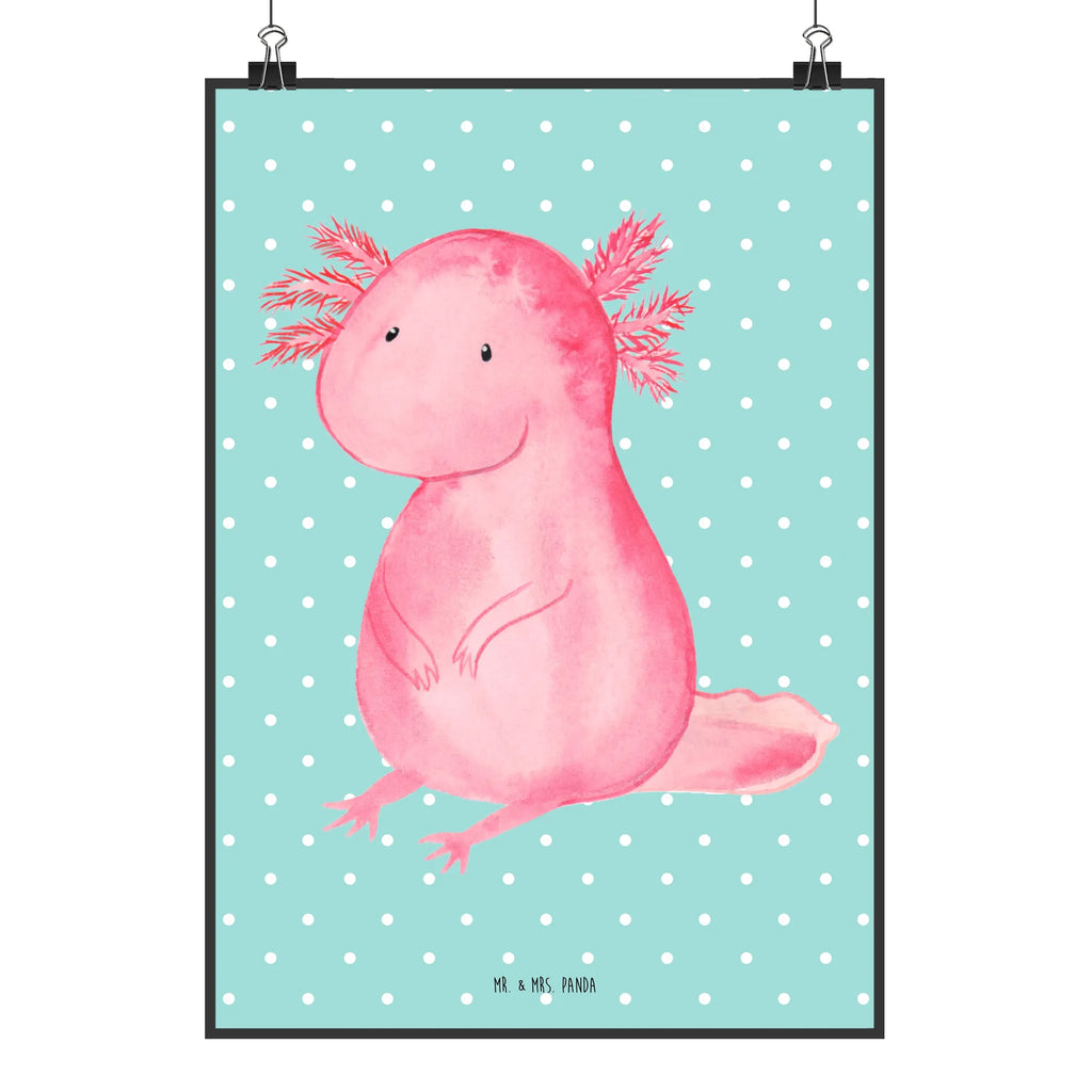 Poster Axolotl null Poster, Wandposter, Bild, Wanddeko, Küchenposter, Kinderposter, Wanddeko Bild, Raumdekoration, Wanddekoration, Handgemaltes Poster, Mr. & Mrs. Panda Poster, Designposter, Kunstdruck, Posterdruck, Axolotl, Molch, Axolot, vergnügt, fröhlich, zufrieden, Lebensstil, Weisheit, Lebensweisheit, Liebe, Freundin