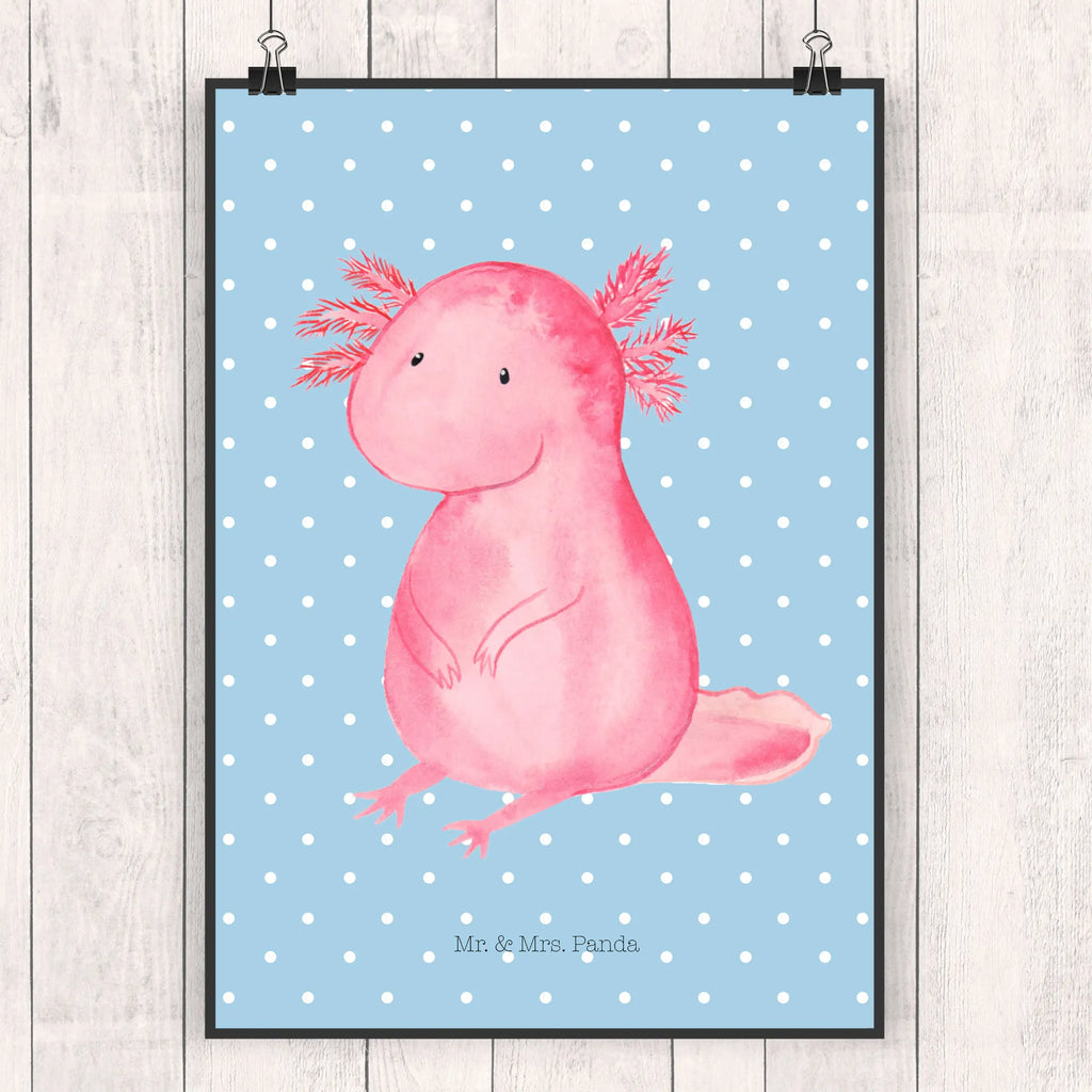 Poster Axolotl null Poster, Wandposter, Bild, Wanddeko, Küchenposter, Kinderposter, Wanddeko Bild, Raumdekoration, Wanddekoration, Handgemaltes Poster, Mr. & Mrs. Panda Poster, Designposter, Kunstdruck, Posterdruck, Axolotl, Molch, Axolot, vergnügt, fröhlich, zufrieden, Lebensstil, Weisheit, Lebensweisheit, Liebe, Freundin