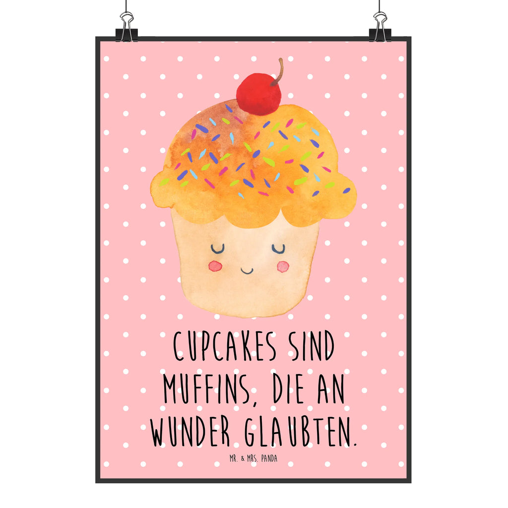 Poster Cupcake Poster, Wandposter, Bild, Wanddeko, Küchenposter, Kinderposter, Wanddeko Bild, Raumdekoration, Wanddekoration, Handgemaltes Poster, Mr. & Mrs. Panda Poster, Designposter, Kunstdruck, Posterdruck, Tiermotive, Gute Laune, lustige Sprüche, Tiere, Cupcakes, Muffin, Wunder, Küche Deko, Küche Spruch, Backen Geschenk, Geschenk Koch, Motivation Sprüche