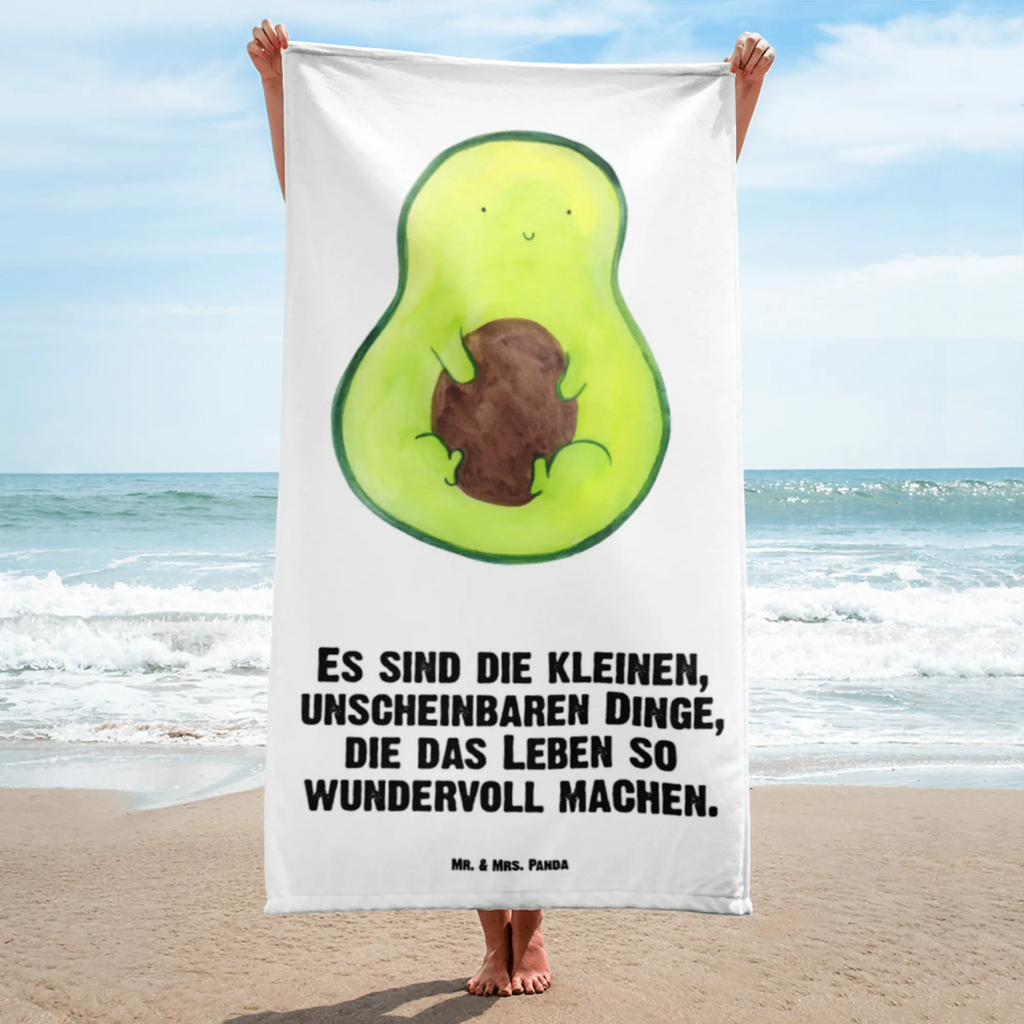 XL Badehandtuch Avocado mit Kern Handtuch, Badetuch, Duschtuch, Strandtuch, Saunatuch, Avocado, Veggie, Vegan, Gesund, Avokado, Avocadokern, Kern, Pflanze, Spruch Leben