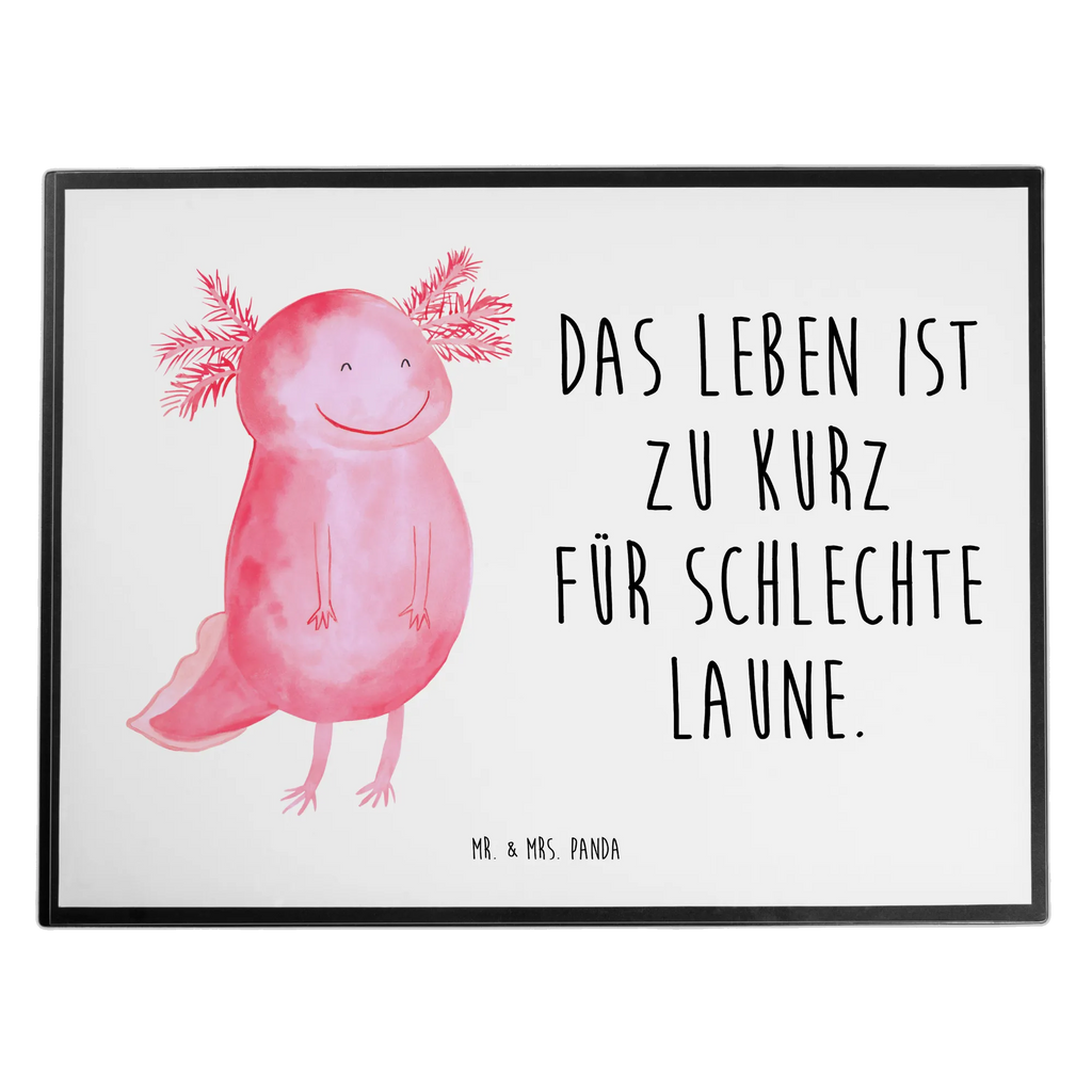 Schreibtischunterlage Axolotl Glücklich Schreibunterlage, Schreibtischauflage, Bürobedarf, Büroartikel, Schreibwaren, Schreibtisch Unterlagen, Schreibtischunterlage Groß, Axolotl, Molch, Axolot, Schwanzlurch, Lurch, Lurche, Motivation, gute Laune