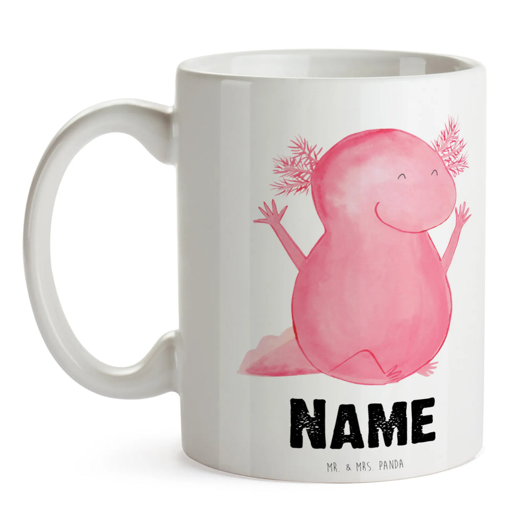 Personalisierte Tasse Axolotl Hurra Personalisierte Tasse, Namenstasse, Wunschname, Personalisiert, Tasse, Namen, Drucken, Tasse mit Namen, Axolotl, Molch, Axolot, Schwanzlurch, Lurch, Lurche, fröhlich, Spaß, Freude, Motivation, Zufriedenheit