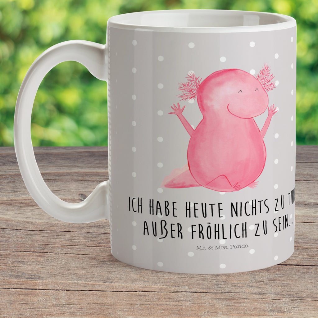 Kindertasse Axolotl Hurra Kindertasse, Kinder Tasse, Kunststoff Tasse, Kindergarten Tasse, Trinkbecher, Camping Becher, Kaffeetasse, Kunststoffbecher, Kindergartenbecher, Outdoorgeschirr, Kunststoffgeschirr, Reisebecher, Reisetasse, Kinderbecher, Bruchfeste Tasse, Bruchsichere Tasse, Plastik Tasse, Plastiktasse, Axolotl, Molch, Axolot, Schwanzlurch, Lurch, Lurche, fröhlich, Spaß, Freude, Motivation, Zufriedenheit