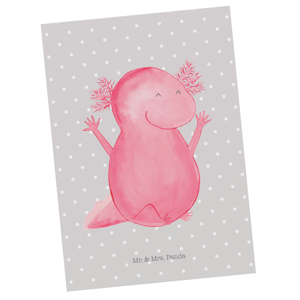 Postkarte Axolotl Hurra Postkarte, Karte, Geschenkkarte, Grußkarte, Einladung, Ansichtskarte, Geburtstagskarte, Einladungskarte, Dankeskarte, Ansichtskarten, Einladung Geburtstag, Einladungskarten Geburtstag, Axolotl, Molch, Axolot, Schwanzlurch, Lurch, Lurche, fröhlich, Spaß, Freude, Motivation, Zufriedenheit