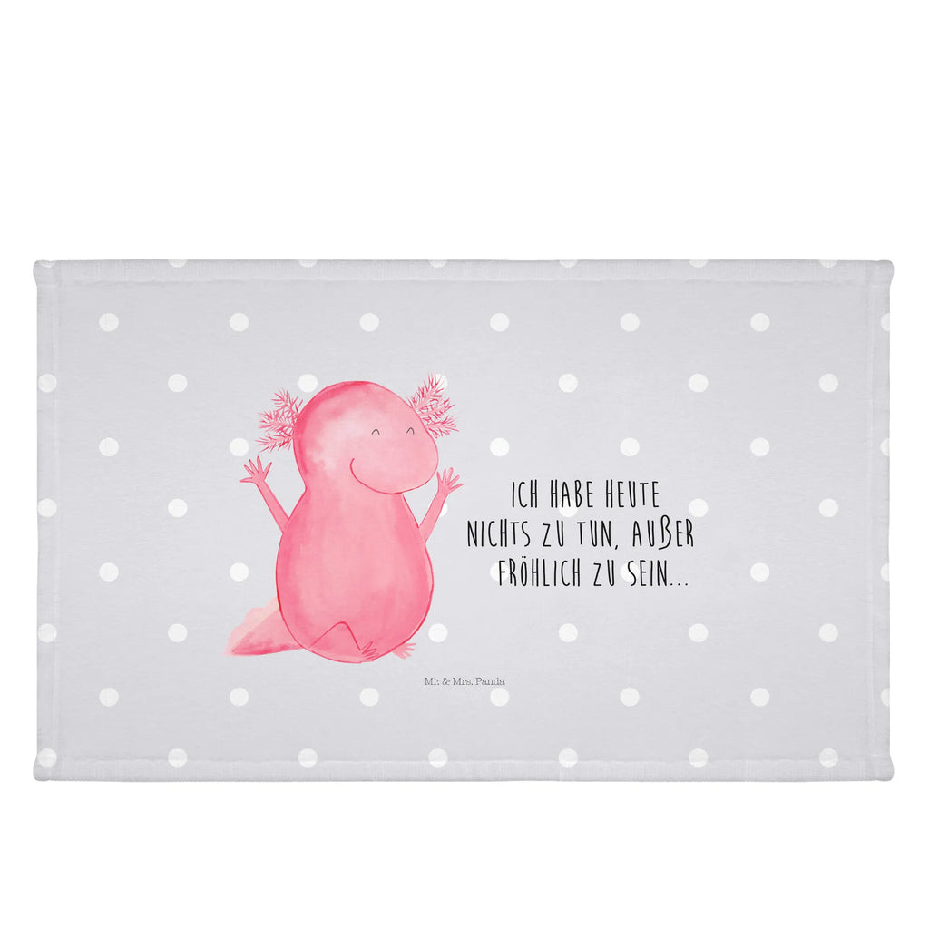 Handtuch Axolotl Hurra Handtuch, Badehandtuch, Badezimmer, Handtücher, groß, Kinder, Baby, Axolotl, Molch, Axolot, Schwanzlurch, Lurch, Lurche, fröhlich, Spaß, Freude, Motivation, Zufriedenheit