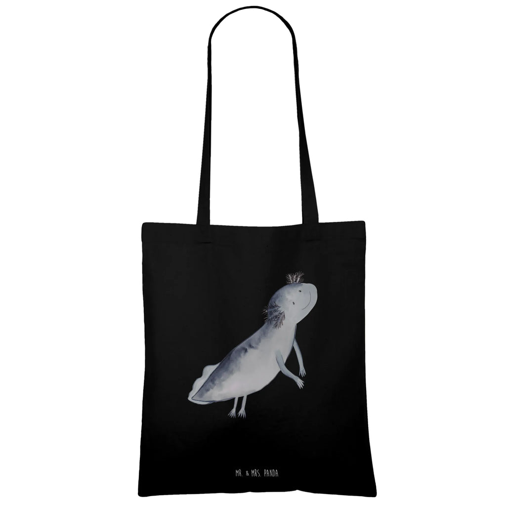 Tragetasche Axolotl schwimmt Beuteltasche, Beutel, Einkaufstasche, Jutebeutel, Stoffbeutel, Tasche, Shopper, Umhängetasche, Strandtasche, Schultertasche, Stofftasche, Tragetasche, Badetasche, Jutetasche, Einkaufstüte, Laptoptasche, Axolotl, Molch, Axolot, Schwanzlurch, Lurch, Lurche, Problem, Probleme, Lösungen, Motivation