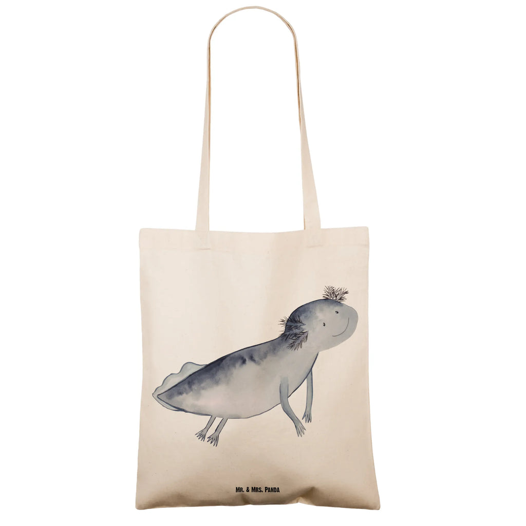 Tragetasche Axolotl schwimmt Beuteltasche, Beutel, Einkaufstasche, Jutebeutel, Stoffbeutel, Tasche, Shopper, Umhängetasche, Strandtasche, Schultertasche, Stofftasche, Tragetasche, Badetasche, Jutetasche, Einkaufstüte, Laptoptasche, Axolotl, Molch, Axolot, Schwanzlurch, Lurch, Lurche, Problem, Probleme, Lösungen, Motivation