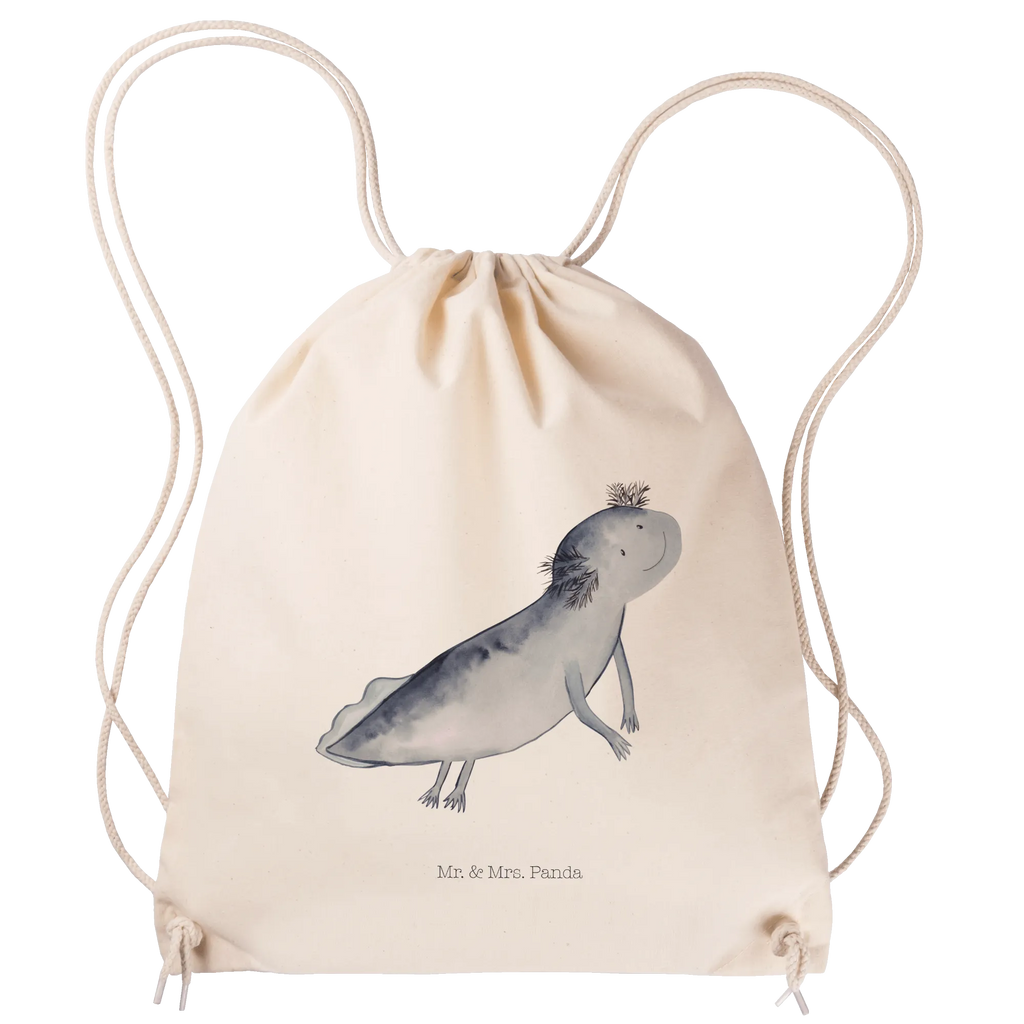 Sportbeutel Axolotl Schwimmen Sportbeutel, Turnbeutel, Beutel, Sporttasche, Tasche, Stoffbeutel, Sportbeutel Kinder, Gymsack, Beutel Rucksack, Kleine Sporttasche, Sportzubehör, Turnbeutel Baumwolle, Axolotl, Molch, Axolot, Schwanzlurch, Lurch, Lurche, Problem, Probleme, Lösungen, Motivation