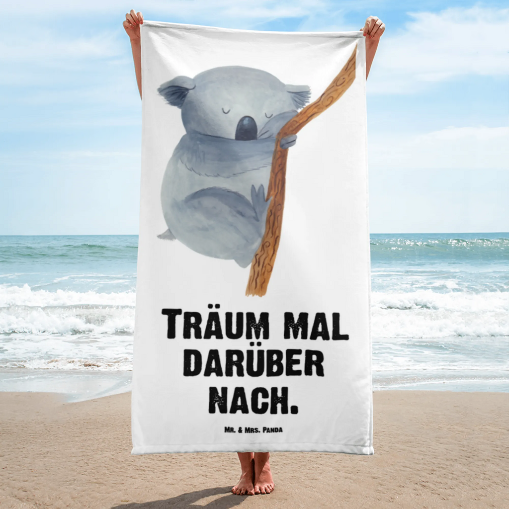 XL Badehandtuch Koalabär Handtuch, Badetuch, Duschtuch, Strandtuch, Saunatuch, Tiermotive, Gute Laune, lustige Sprüche, Tiere, Koala, träumen, Traum, schlafen, Schlafzimmer, Traumland, Bär, Koalabär