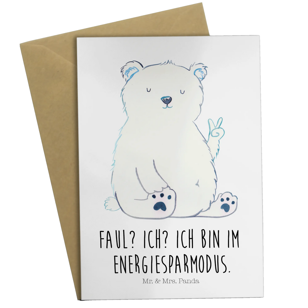 Grußkarte Eisbär Faul Grußkarte, Klappkarte, Einladungskarte, Glückwunschkarte, Hochzeitskarte, Geburtstagskarte, Karte, Ansichtskarten, Bär, Teddy, Teddybär, Eisbär, Nordpol, Faul, Entspannen, Relaxen, Büro, Arbeit, Bürojob, Arbeitsplatz, Homeoffice