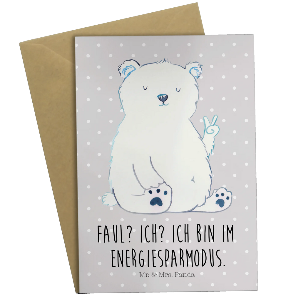 Grußkarte Eisbär Faul Grußkarte, Klappkarte, Einladungskarte, Glückwunschkarte, Hochzeitskarte, Geburtstagskarte, Karte, Ansichtskarten, Bär, Teddy, Teddybär, Eisbär, Nordpol, Faul, Entspannen, Relaxen, Büro, Arbeit, Bürojob, Arbeitsplatz, Homeoffice