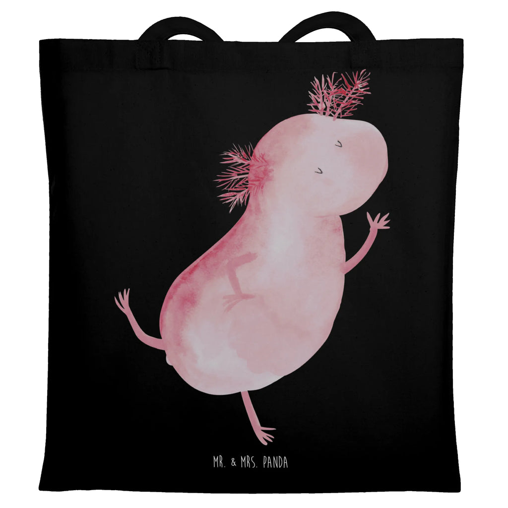 Tragetasche Axolotl Tanzen Beuteltasche, Beutel, Einkaufstasche, Jutebeutel, Stoffbeutel, Tasche, Shopper, Umhängetasche, Strandtasche, Schultertasche, Stofftasche, Tragetasche, Badetasche, Jutetasche, Einkaufstüte, Laptoptasche, Axolotl, Molch, Axolot, Schwanzlurch, Lurch, Lurche, Dachschaden, Sterne, verrückt, Freundin, beste Freundin