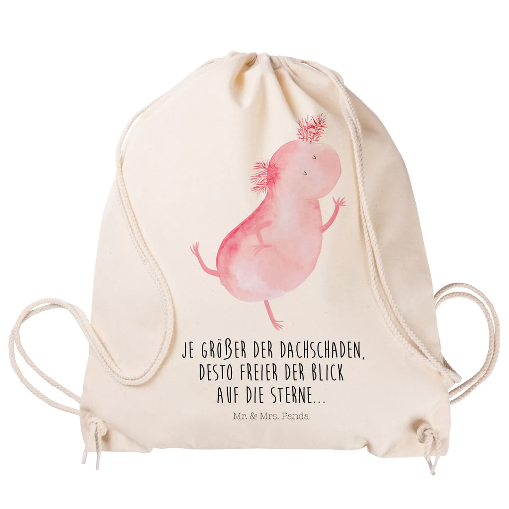 Sportbeutel Axolotl tanzt Sportbeutel, Turnbeutel, Beutel, Sporttasche, Tasche, Stoffbeutel, Sportbeutel Kinder, Gymsack, Beutel Rucksack, Kleine Sporttasche, Sportzubehör, Turnbeutel Baumwolle, Axolotl, Molch, Axolot, Schwanzlurch, Lurch, Lurche, Dachschaden, Sterne, verrückt, Freundin, beste Freundin