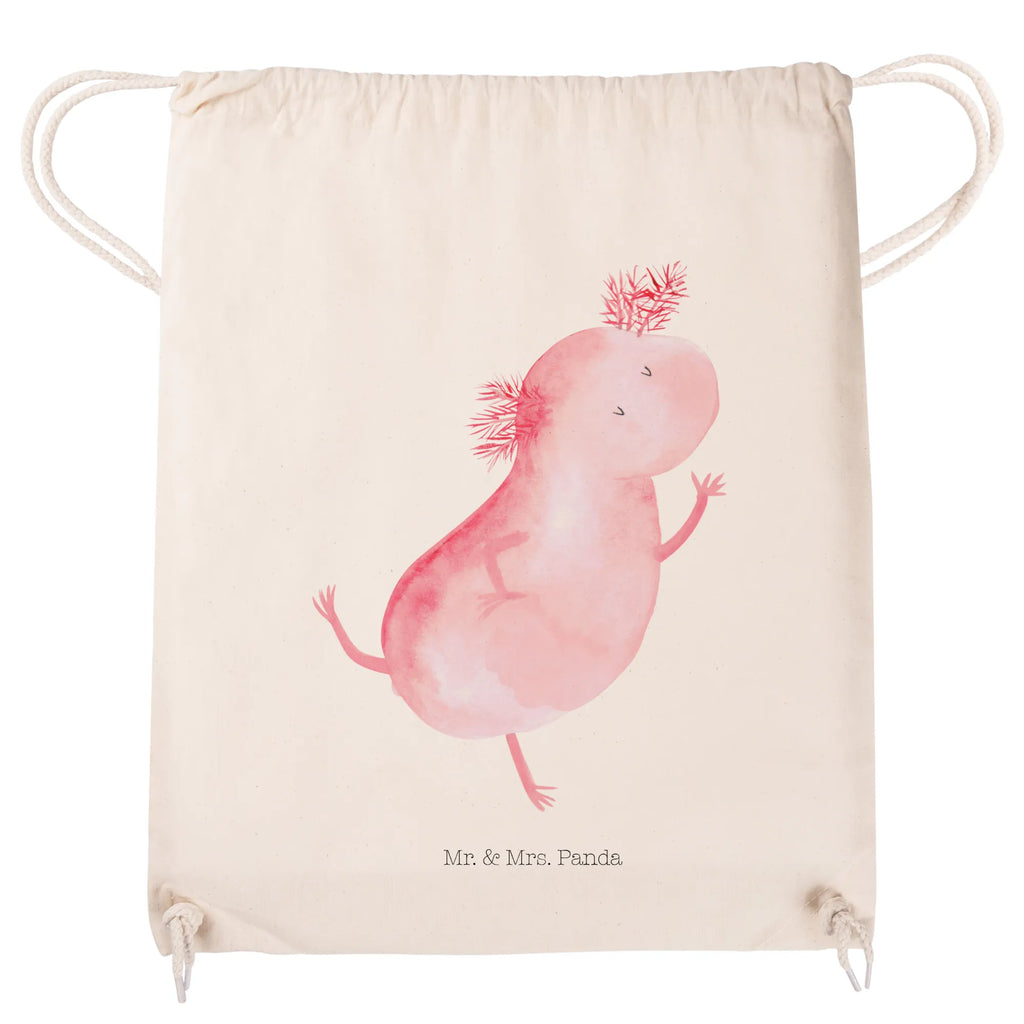 Sportbeutel Axolotl tanzt Sportbeutel, Turnbeutel, Beutel, Sporttasche, Tasche, Stoffbeutel, Sportbeutel Kinder, Gymsack, Beutel Rucksack, Kleine Sporttasche, Sportzubehör, Turnbeutel Baumwolle, Axolotl, Molch, Axolot, Schwanzlurch, Lurch, Lurche, Dachschaden, Sterne, verrückt, Freundin, beste Freundin