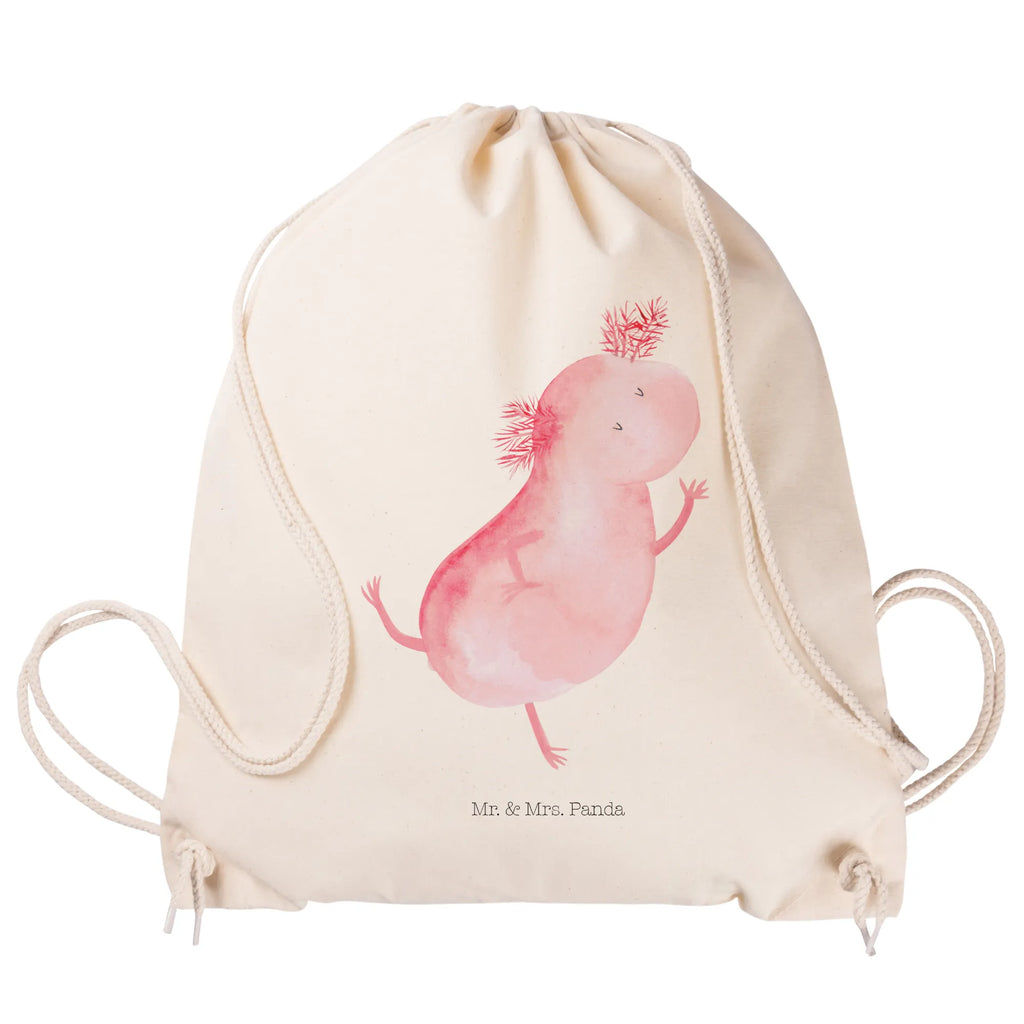 Sportbeutel Axolotl tanzt Sportbeutel, Turnbeutel, Beutel, Sporttasche, Tasche, Stoffbeutel, Sportbeutel Kinder, Gymsack, Beutel Rucksack, Kleine Sporttasche, Sportzubehör, Turnbeutel Baumwolle, Axolotl, Molch, Axolot, Schwanzlurch, Lurch, Lurche, Dachschaden, Sterne, verrückt, Freundin, beste Freundin