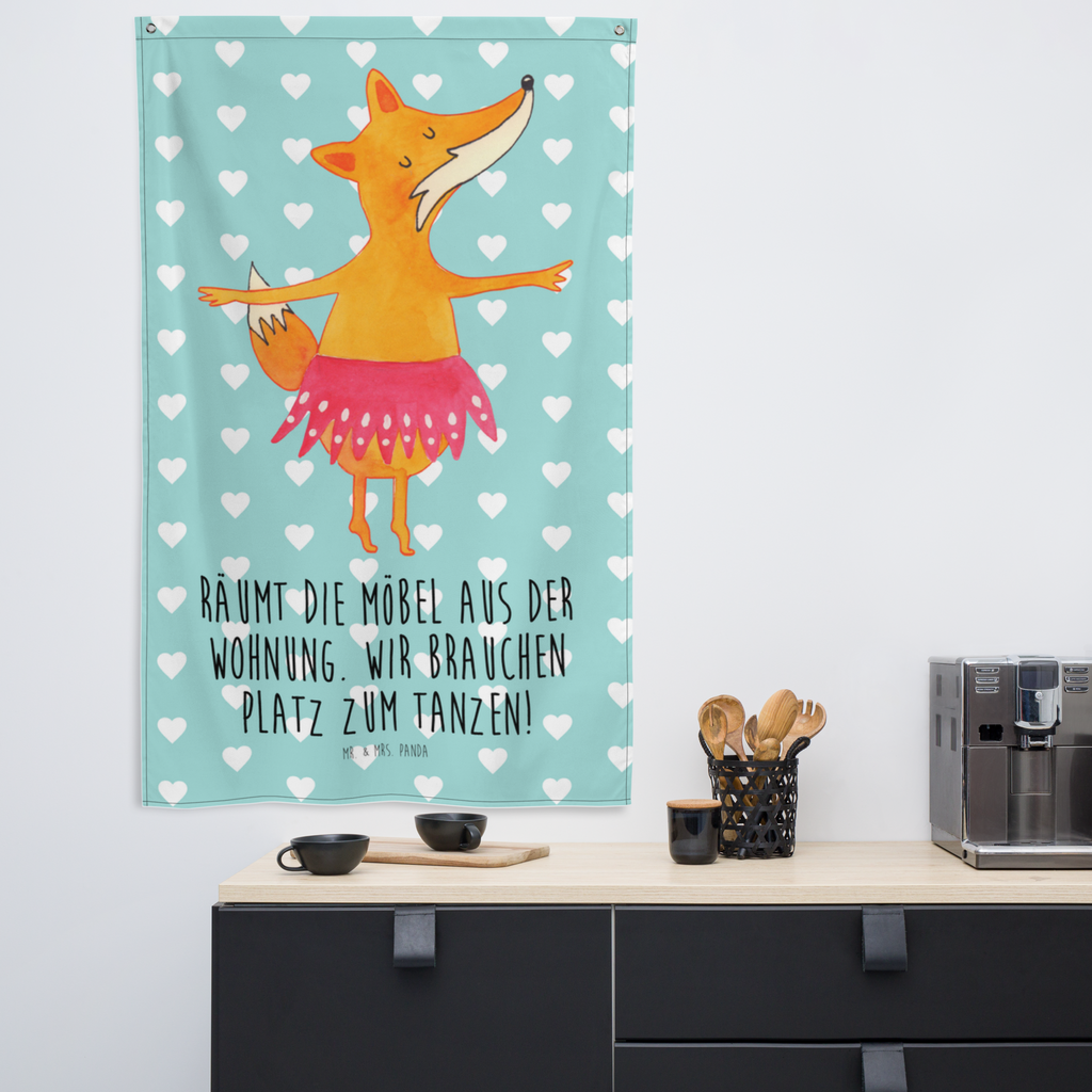 Wandteppich Fuchs Ballerina Wandbehang, Dekoration, Boho, Wandteppich, Wandtuch, Wanddeko, Tapisserie, Tapestry, Wandbild, Textil-Kunst, Schmuck-Wandbehang, Wand Deko, Kinderzimmer, Kinderzimmer Wand, Kinderzimmer Deko, Kinderzimmer Wanddeko, Fuchs, Fuchs Spruch, Füchse, Füchsin, Ballerina, Ballett, Tänzerin, Tanzen, Party, Einladung, Geburtstag