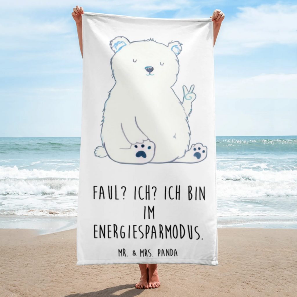 XL Badehandtuch Eisbär Faul Handtuch, Badetuch, Duschtuch, Strandtuch, Saunatuch, Bär, Teddy, Teddybär, Eisbär, Nordpol, Faul, Entspannen, Relaxen, Büro, Arbeit, Bürojob, Arbeitsplatz, Homeoffice