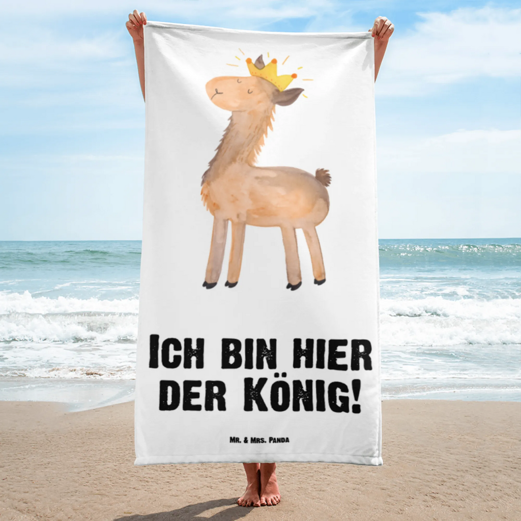 XL Badehandtuch Lama König Handtuch, Badetuch, Duschtuch, Strandtuch, Saunatuch, Lama, Alpaka, Lamas, König, Königin, Freundin, Mama, Papa, Büro Kollege, Kollegin, Chef, Vorgesetzter, Abi, Abitur