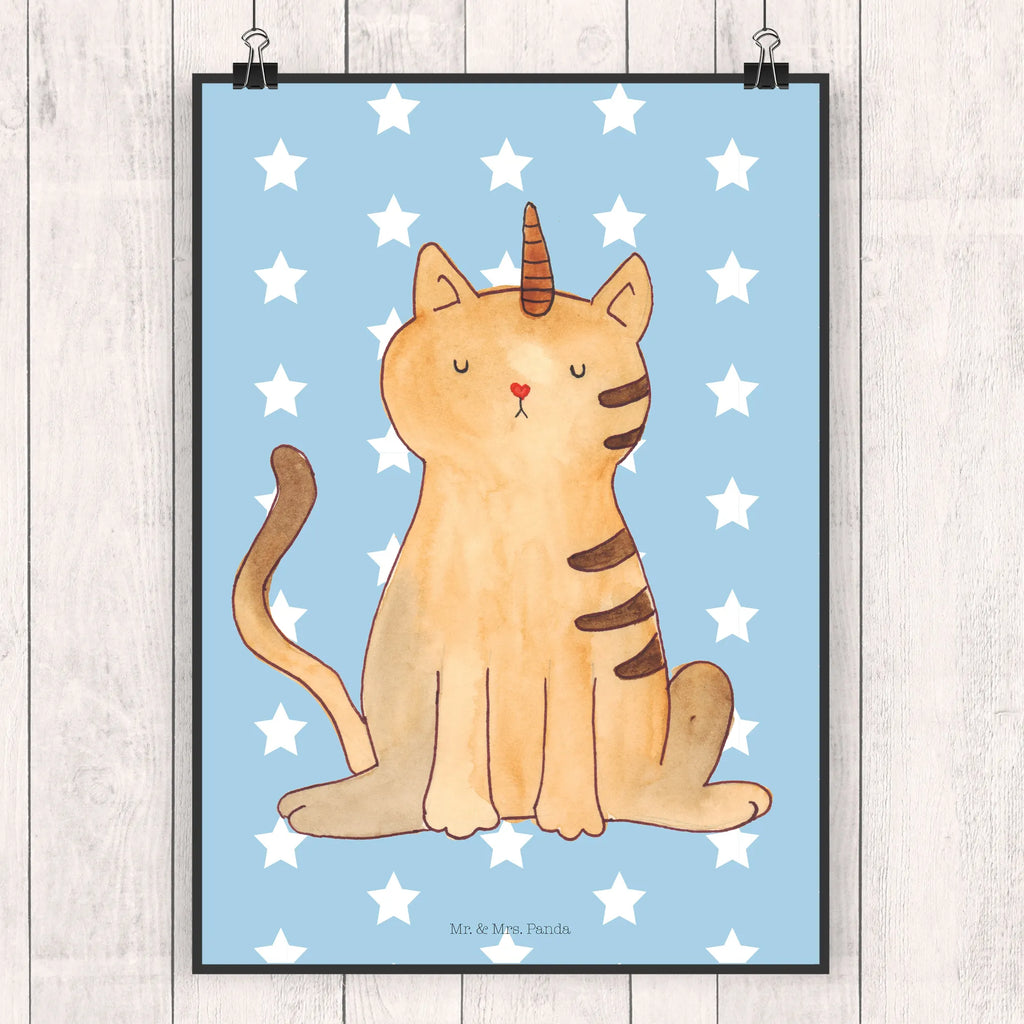 Poster unicorn Cat Poster, Wandposter, Bild, Wanddeko, Küchenposter, Kinderposter, Wanddeko Bild, Raumdekoration, Wanddekoration, Handgemaltes Poster, Mr. & Mrs. Panda Poster, Designposter, Kunstdruck, Posterdruck, Einhorn, Einhörner, Einhorn Deko, Unicorn, Katzer, Mieze, Regenbogen, Glitzer, Einhornpower, Erwachsenwerden, Katze, Katzenhorn, Einhornkatze, Kittyhorn
