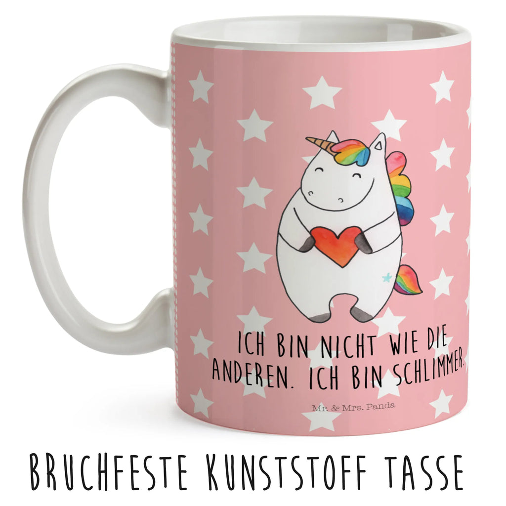 Kindertasse Einhorn Herz Kindertasse, Kinder Tasse, Kunststoff Tasse, Kindergarten Tasse, Trinkbecher, Camping Becher, Kaffeetasse, Kunststoffbecher, Kindergartenbecher, Outdoorgeschirr, Kunststoffgeschirr, Reisebecher, Reisetasse, Kinderbecher, Bruchfeste Tasse, Bruchsichere Tasse, Plastik Tasse, Plastiktasse, Einhorn, Einhörner, Einhorn Deko, Unicorn, Herz, schlimm, böse, witzig, lustig, Freundin, anders, bunt