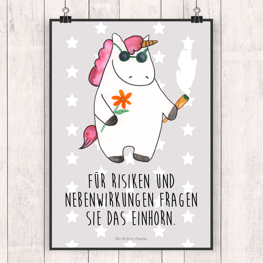 Poster Einhorn Woodstock Poster, Wandposter, Bild, Wanddeko, Küchenposter, Kinderposter, Wanddeko Bild, Raumdekoration, Wanddekoration, Handgemaltes Poster, Mr. & Mrs. Panda Poster, Designposter, Kunstdruck, Posterdruck, Einhorn, Einhörner, Einhorn Deko, Pegasus, Unicorn, Kiffen, Joint, Zigarette, Alkohol, Party, Spaß. lustig, witzig, Woodstock