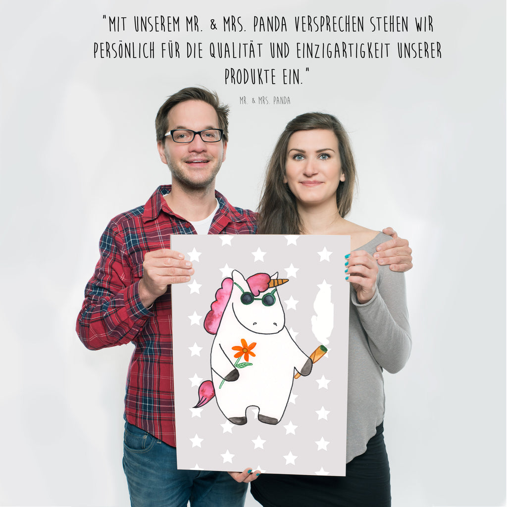 Poster Einhorn Woodstock Poster, Wandposter, Bild, Wanddeko, Küchenposter, Kinderposter, Wanddeko Bild, Raumdekoration, Wanddekoration, Handgemaltes Poster, Mr. & Mrs. Panda Poster, Designposter, Kunstdruck, Posterdruck, Einhorn, Einhörner, Einhorn Deko, Pegasus, Unicorn, Kiffen, Joint, Zigarette, Alkohol, Party, Spaß. lustig, witzig, Woodstock