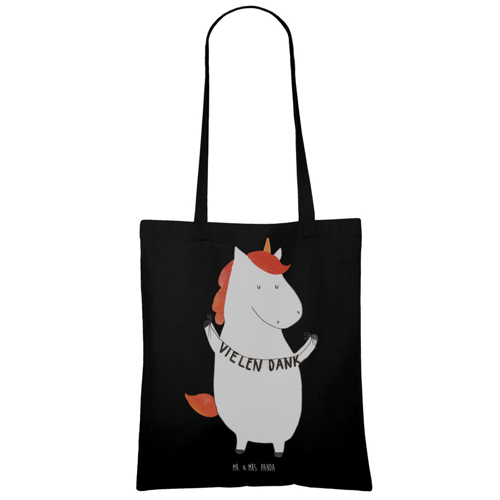 Tragetasche Einhorn Vielen Dank Beuteltasche, Beutel, Einkaufstasche, Jutebeutel, Stoffbeutel, Tasche, Shopper, Umhängetasche, Strandtasche, Schultertasche, Stofftasche, Tragetasche, Badetasche, Jutetasche, Einkaufstüte, Laptoptasche, Einhorn, Einhörner, Einhorn Deko, Pegasus, Unicorn, Danke, vielen Dank, Dankeschön, Danksagung