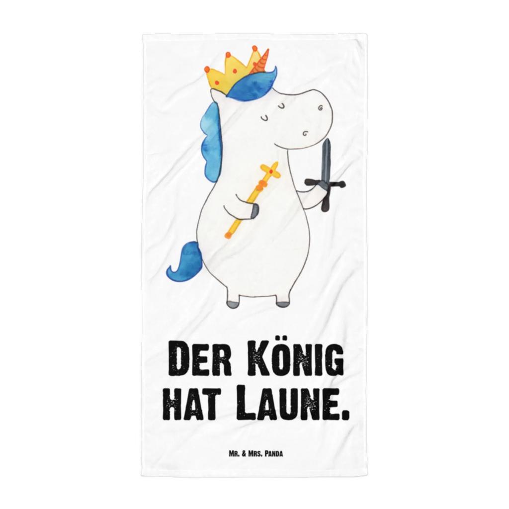 XL Badehandtuch Einhorn König mit Schwert Handtuch, Badetuch, Duschtuch, Strandtuch, Saunatuch, Einhorn, Einhörner, Einhorn Deko, Unicorn, König, Ritter, Mittelalter