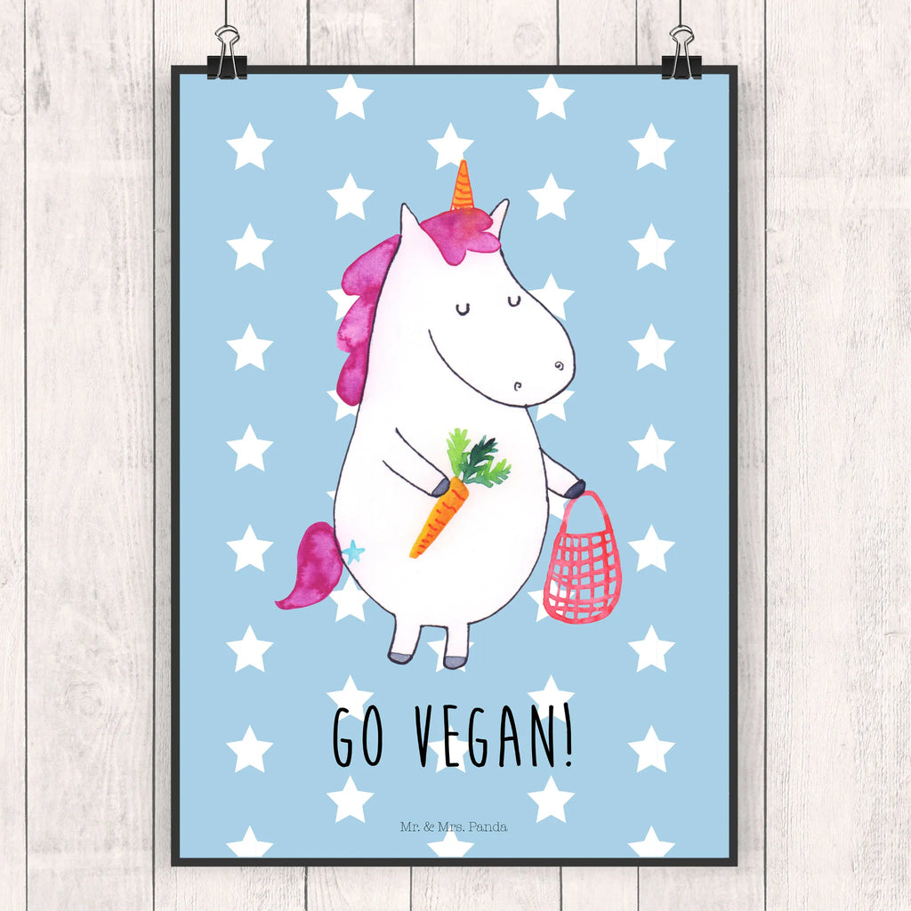 Poster Einhorn Vegan Poster, Wandposter, Bild, Wanddeko, Küchenposter, Kinderposter, Wanddeko Bild, Raumdekoration, Wanddekoration, Handgemaltes Poster, Mr. & Mrs. Panda Poster, Designposter, Kunstdruck, Posterdruck, Einhorn, Einhörner, Einhorn Deko, Unicorn, vegan, Gesund leben, Vegetariar, Rohkost, Gesund essen, Veganismus, Veganer