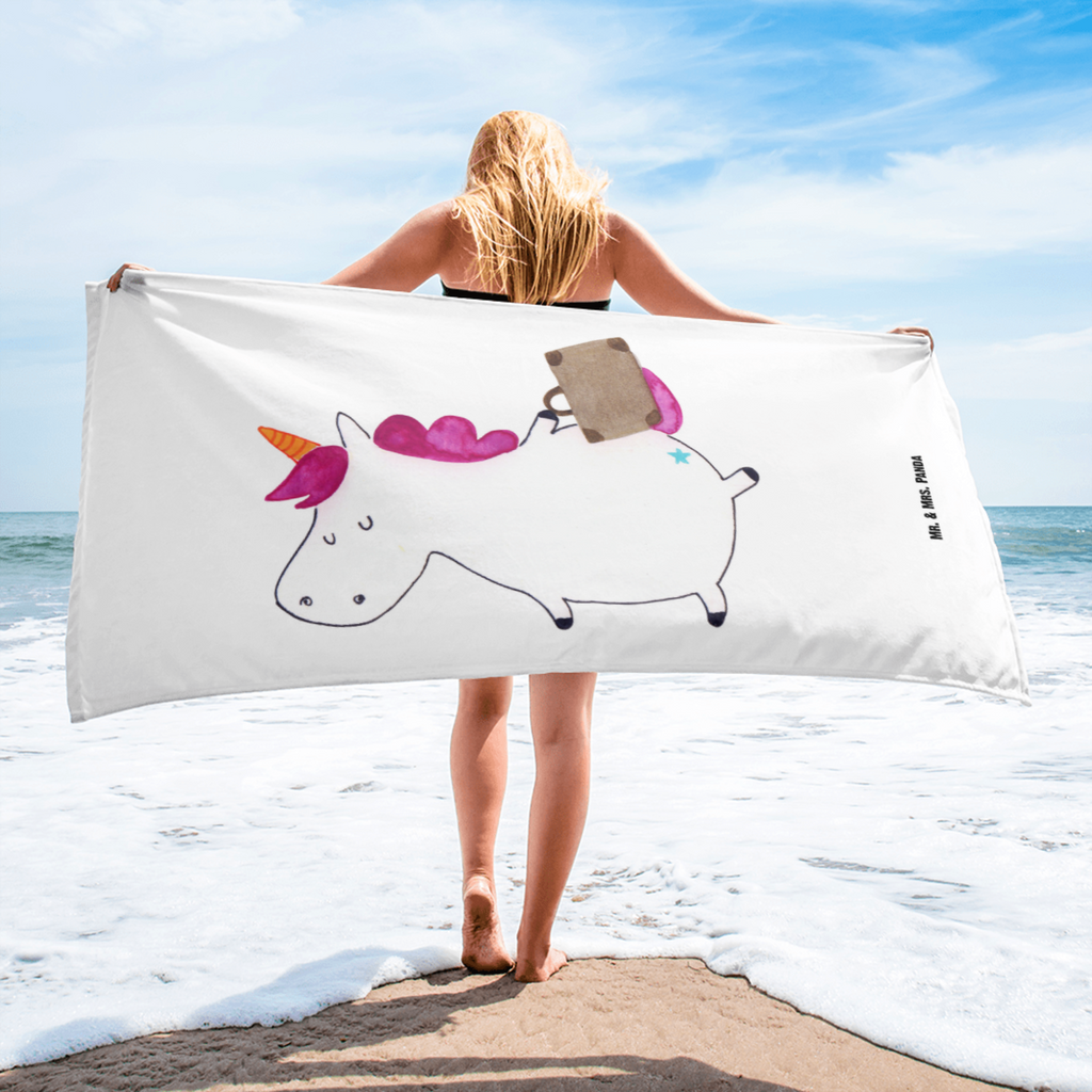 XL Badehandtuch Einhorn Koffer Handtuch, Badetuch, Duschtuch, Strandtuch, Saunatuch, Einhorn, Einhörner, Einhorn Deko, Pegasus, Unicorn, unicorn, Koffer, Verreisen, Reise, Gepäck, Abenteuer, Erwachsen, Kind, albern, Spaß, lustig, witzig