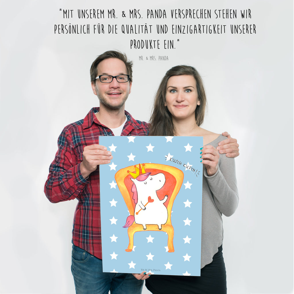 Poster Einhorn König Poster, Wandposter, Bild, Wanddeko, Küchenposter, Kinderposter, Wanddeko Bild, Raumdekoration, Wanddekoration, Handgemaltes Poster, Mr. & Mrs. Panda Poster, Designposter, Kunstdruck, Posterdruck, Einhorn, Einhörner, Einhorn Deko, Pegasus, Unicorn, König, Präsident, Bundeskanzler, Herrscher, Kaiser, Prinzessin, Krone