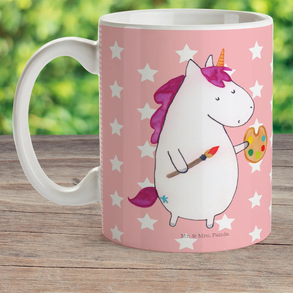 Kindertasse Einhorn Künstler Kindertasse, Kinder Tasse, Kunststoff Tasse, Kindergarten Tasse, Trinkbecher, Camping Becher, Kaffeetasse, Kunststoffbecher, Kindergartenbecher, Outdoorgeschirr, Kunststoffgeschirr, Reisebecher, Reisetasse, Kinderbecher, Bruchfeste Tasse, Bruchsichere Tasse, Plastik Tasse, Plastiktasse, Einhorn, Einhörner, Einhorn Deko, Pegasus, Unicorn, Englisch, Künstler, Artist, Malen, Zeichnen, Welt, Farbe, Stift, Pinsel, Geschenk, Maler