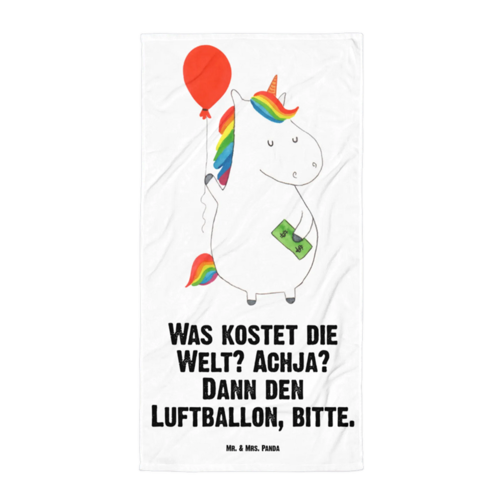 XL Badehandtuch Einhorn Luftballon Handtuch, Badetuch, Duschtuch, Strandtuch, Saunatuch, Einhorn, Einhörner, Einhorn Deko, Unicorn, Luftballon, Geld, Lebenslust, Freude, Geschenk, Freundin