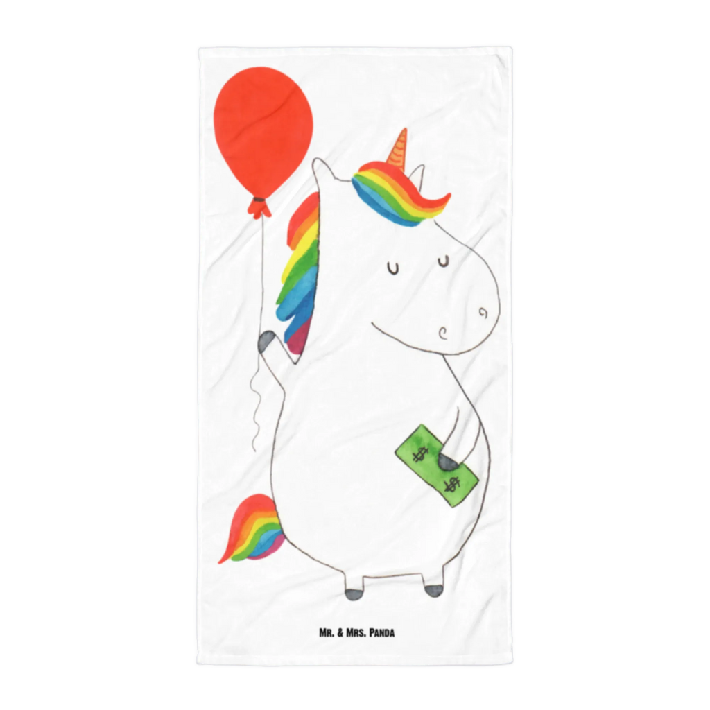 XL Badehandtuch Einhorn Luftballon Handtuch, Badetuch, Duschtuch, Strandtuch, Saunatuch, Einhorn, Einhörner, Einhorn Deko, Unicorn, Luftballon, Geld, Lebenslust, Freude, Geschenk, Freundin