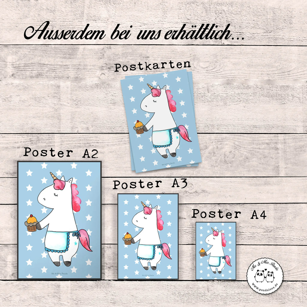 Poster Einhorn Muffin Poster, Wandposter, Bild, Wanddeko, Küchenposter, Kinderposter, Wanddeko Bild, Raumdekoration, Wanddekoration, Handgemaltes Poster, Mr. & Mrs. Panda Poster, Designposter, Kunstdruck, Posterdruck, Einhorn, Einhörner, Einhorn Deko, Unicorn, Geburtstag, Backen, Muffin, Kekse, Geburtstagsgrüße, Glückwünsche, Liebesgrüße, Grüße