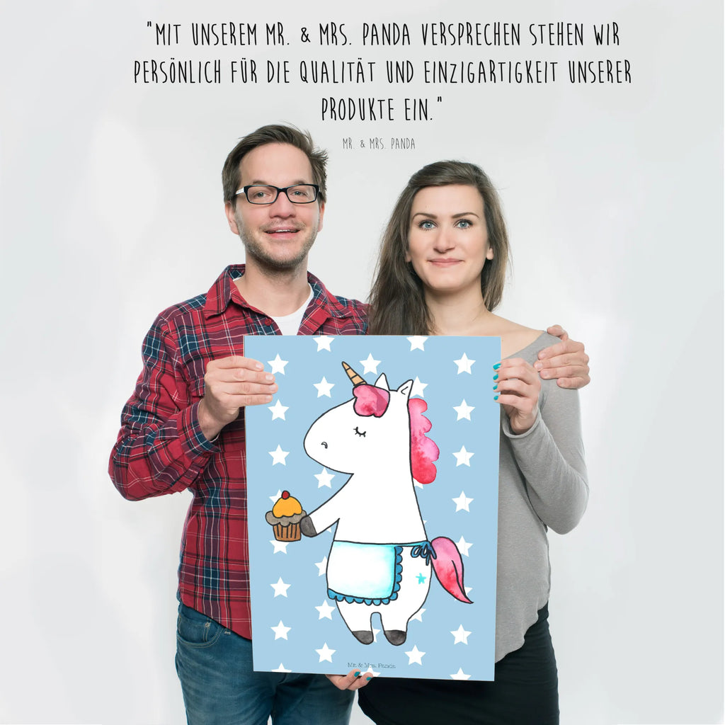 Poster Einhorn Muffin Poster, Wandposter, Bild, Wanddeko, Küchenposter, Kinderposter, Wanddeko Bild, Raumdekoration, Wanddekoration, Handgemaltes Poster, Mr. & Mrs. Panda Poster, Designposter, Kunstdruck, Posterdruck, Einhorn, Einhörner, Einhorn Deko, Unicorn, Geburtstag, Backen, Muffin, Kekse, Geburtstagsgrüße, Glückwünsche, Liebesgrüße, Grüße