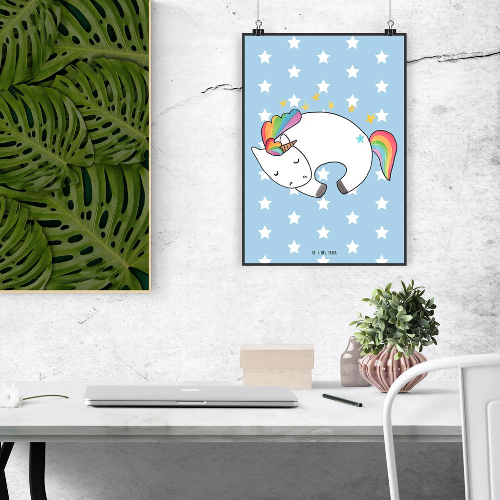 Poster Einhorn Nacht Poster, Wandposter, Bild, Wanddeko, Küchenposter, Kinderposter, Wanddeko Bild, Raumdekoration, Wanddekoration, Handgemaltes Poster, Mr. & Mrs. Panda Poster, Designposter, Kunstdruck, Posterdruck, Einhorn, Einhörner, Einhorn Deko, Pegasus, Unicorn, Träume, Traum, unicorn, Realität, Menschen, Geschenk, Ruhe, Freundin