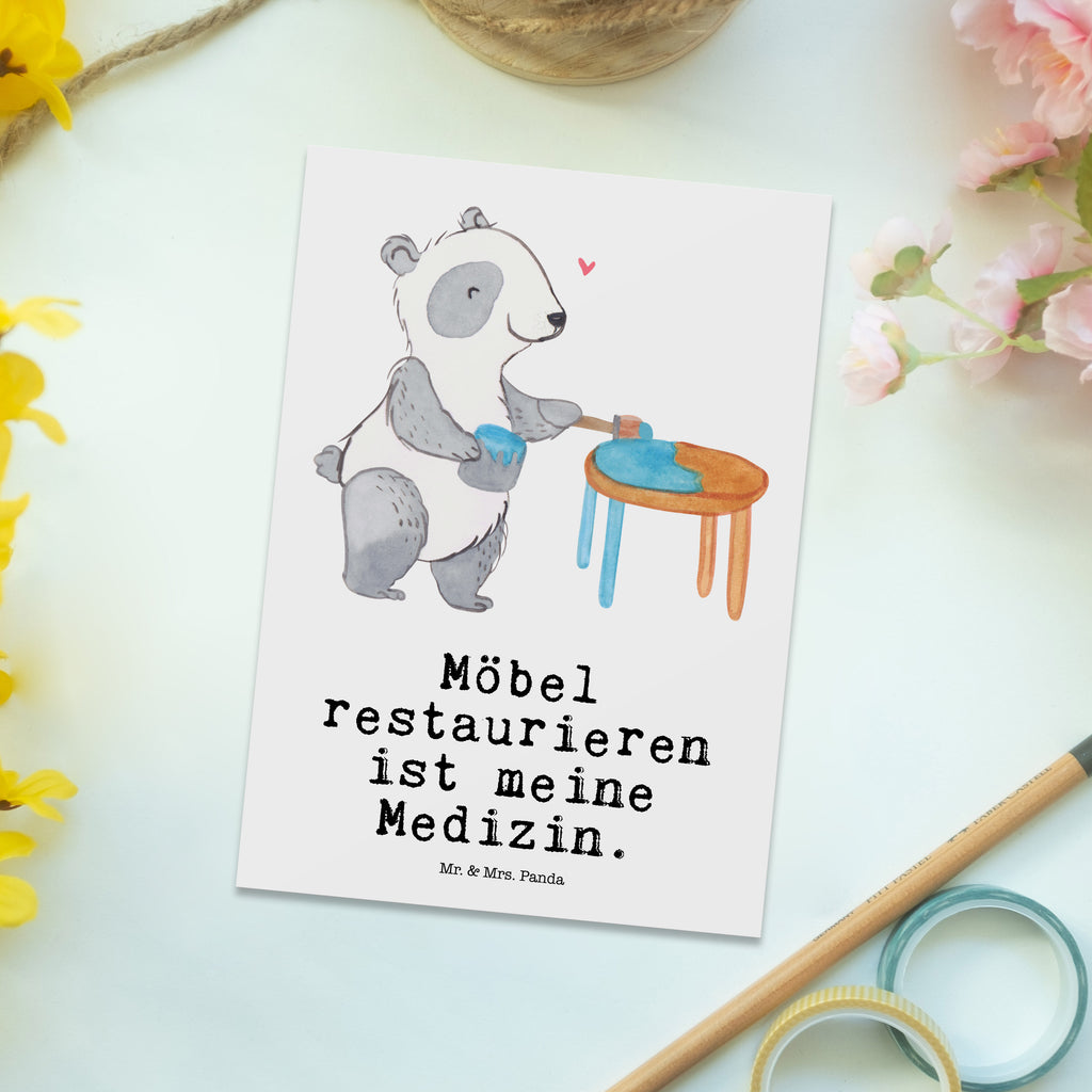 Postkarte Panda Möbel restaurieren Medizin Postkarte, Karte, Geschenkkarte, Grußkarte, Einladung, Ansichtskarte, Geburtstagskarte, Einladungskarte, Dankeskarte, Ansichtskarten, Einladung Geburtstag, Einladungskarten Geburtstag, Geschenk, Sport, Sportart, Hobby, Schenken, Danke, Dankeschön, Auszeichnung, Gewinn, Sportler, Möbel restaurieren, antike Möbel restaurieren, Handwerk, Restaurator