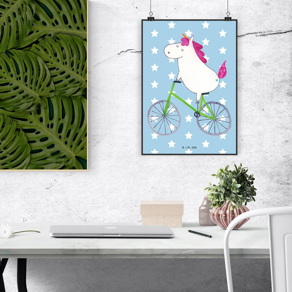 Poster Einhorn Radfahrer Poster, Wandposter, Bild, Wanddeko, Küchenposter, Kinderposter, Wanddeko Bild, Raumdekoration, Wanddekoration, Handgemaltes Poster, Mr. & Mrs. Panda Poster, Designposter, Kunstdruck, Posterdruck, Einhorn, Einhörner, Einhorn Deko, Pegasus, Unicorn, Radfahren, Radfahrer, Rad, Bike, Feenstaub, Konfetti, Luxusproblem, Kummer, Liebeskummer