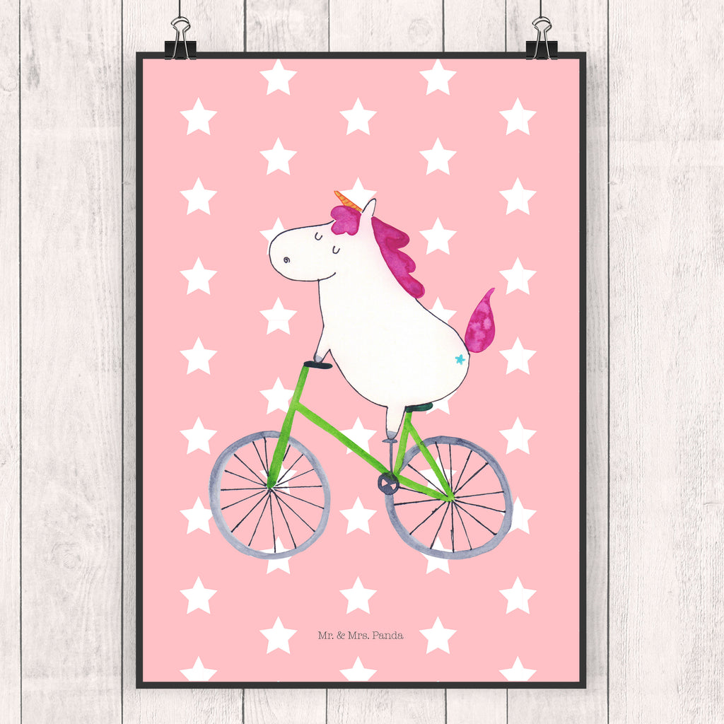 Poster Einhorn Radfahrer Poster, Wandposter, Bild, Wanddeko, Küchenposter, Kinderposter, Wanddeko Bild, Raumdekoration, Wanddekoration, Handgemaltes Poster, Mr. & Mrs. Panda Poster, Designposter, Kunstdruck, Posterdruck, Einhorn, Einhörner, Einhorn Deko, Pegasus, Unicorn, Radfahren, Radfahrer, Rad, Bike, Feenstaub, Konfetti, Luxusproblem, Kummer, Liebeskummer