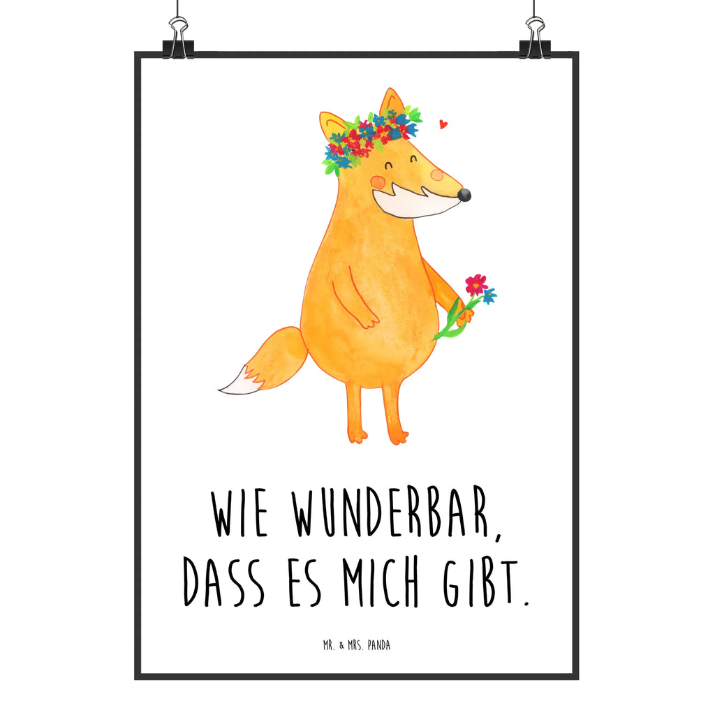 Poster Fuchs Blumen Poster, Wandposter, Bild, Wanddeko, Küchenposter, Kinderposter, Wanddeko Bild, Raumdekoration, Wanddekoration, Handgemaltes Poster, Mr. & Mrs. Panda Poster, Designposter, Kunstdruck, Posterdruck, Fuchs, Füchse, Fox, Liebe, Freundin, Fuchsmädchen, Blumenmädchen, Freundinnen, Liebesbeweis, Blume, Blumen, Motivation, Freude, ich, mich, Selbstliebe