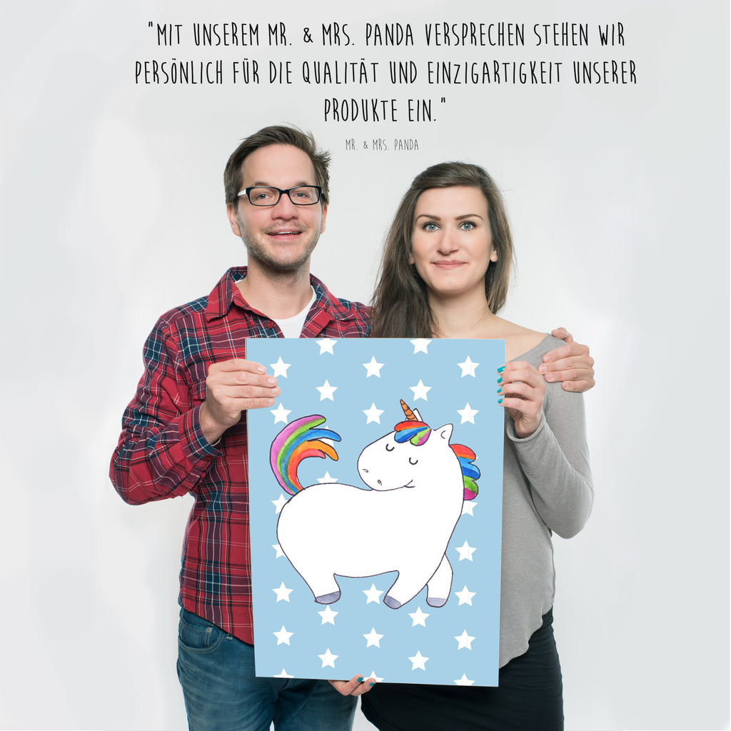 Poster Einhorn Stolzieren Poster, Wandposter, Bild, Wanddeko, Küchenposter, Kinderposter, Wanddeko Bild, Raumdekoration, Wanddekoration, Handgemaltes Poster, Mr. & Mrs. Panda Poster, Designposter, Kunstdruck, Posterdruck, Einhorn, Einhörner, Einhorn Deko, Unicorn, stolz, anders, bunt, Pferd, Reiter, Reiten, Freundin, Geschenk