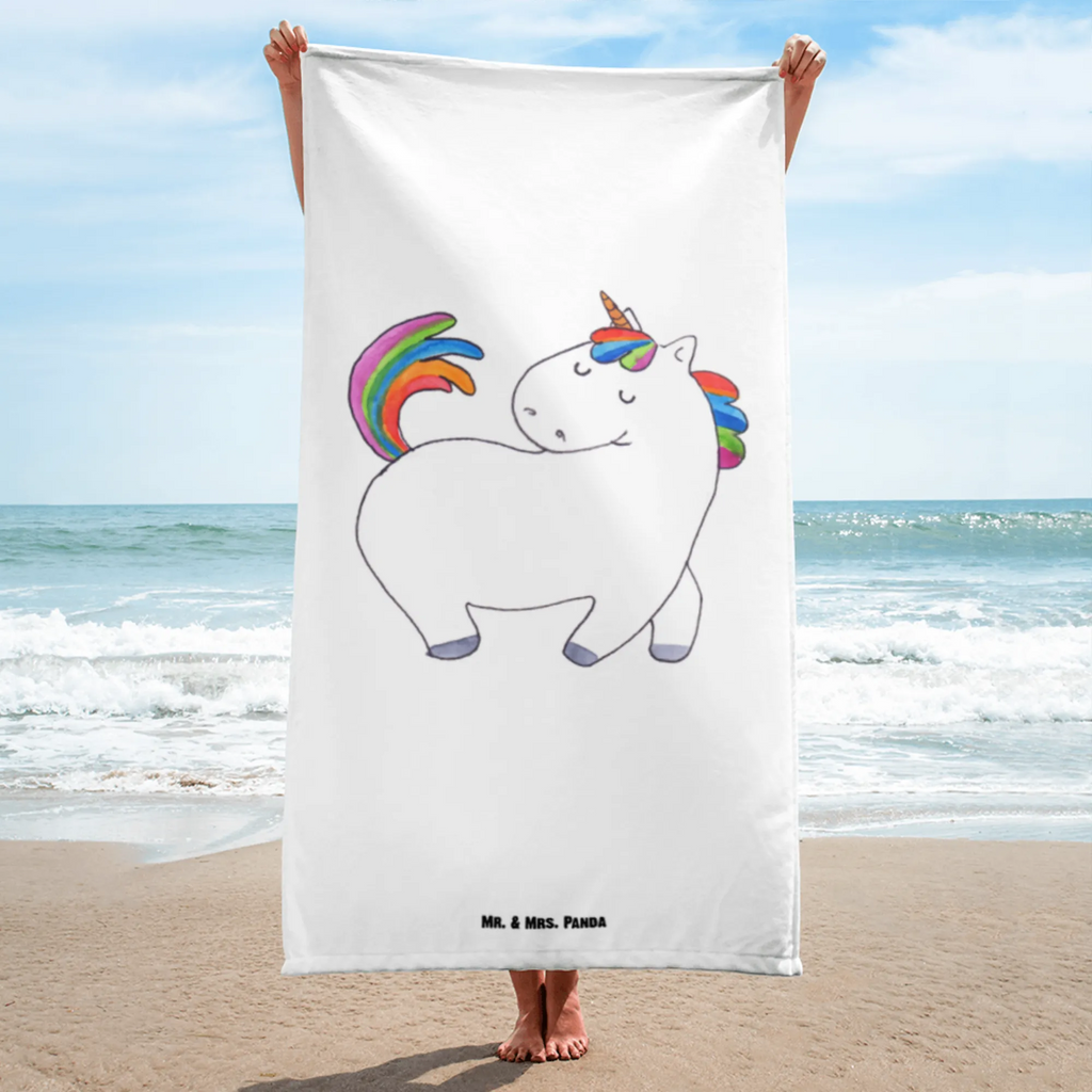 XL Badehandtuch Einhorn stolzierend Handtuch, Badetuch, Duschtuch, Strandtuch, Saunatuch, Einhorn, Einhörner, Einhorn Deko, Pegasus, Unicorn, stolz, anders, bunt, Pferd, Reiter, Reiten, Freundin, Geschenk