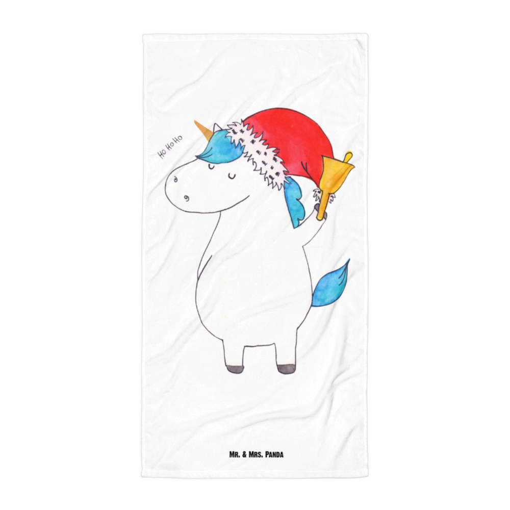 XL Badehandtuch Einhorn Weihnachtsmann Handtuch, Badetuch, Duschtuch, Strandtuch, Saunatuch, Einhorn, Einhörner, Einhorn Deko, Pegasus, Unicorn, Gin, Schokolade, Schoki, Weihnachten, Weihnachtsmann, Nikolaus, Wunschzettel, Wunschliste, Feenstaub