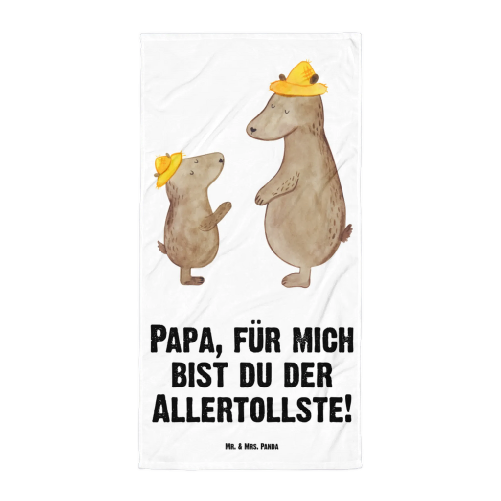 XL Badehandtuch Bären mit Hut Handtuch, Badetuch, Duschtuch, Strandtuch, Saunatuch, Familie, Vatertag, Muttertag, Bruder, Schwester, Mama, Papa, Oma, Opa, Bär, Bären, Vater, Papi, Paps, Dad, Daddy, Lieblingsmensch, Sohn, Söhne, Kind, Kinder, Vater-Sohn, Family, Vorbild