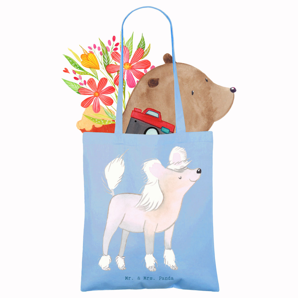 Tragetasche Chinesischer Schopfhund Moment Beuteltasche, Beutel, Einkaufstasche, Jutebeutel, Stoffbeutel, Hund, Hunderasse, Rassehund, Hundebesitzer, Geschenk, Tierfreund, Schenken, Welpe, Chinesischer Schopfhund, Chinese Crested Dog