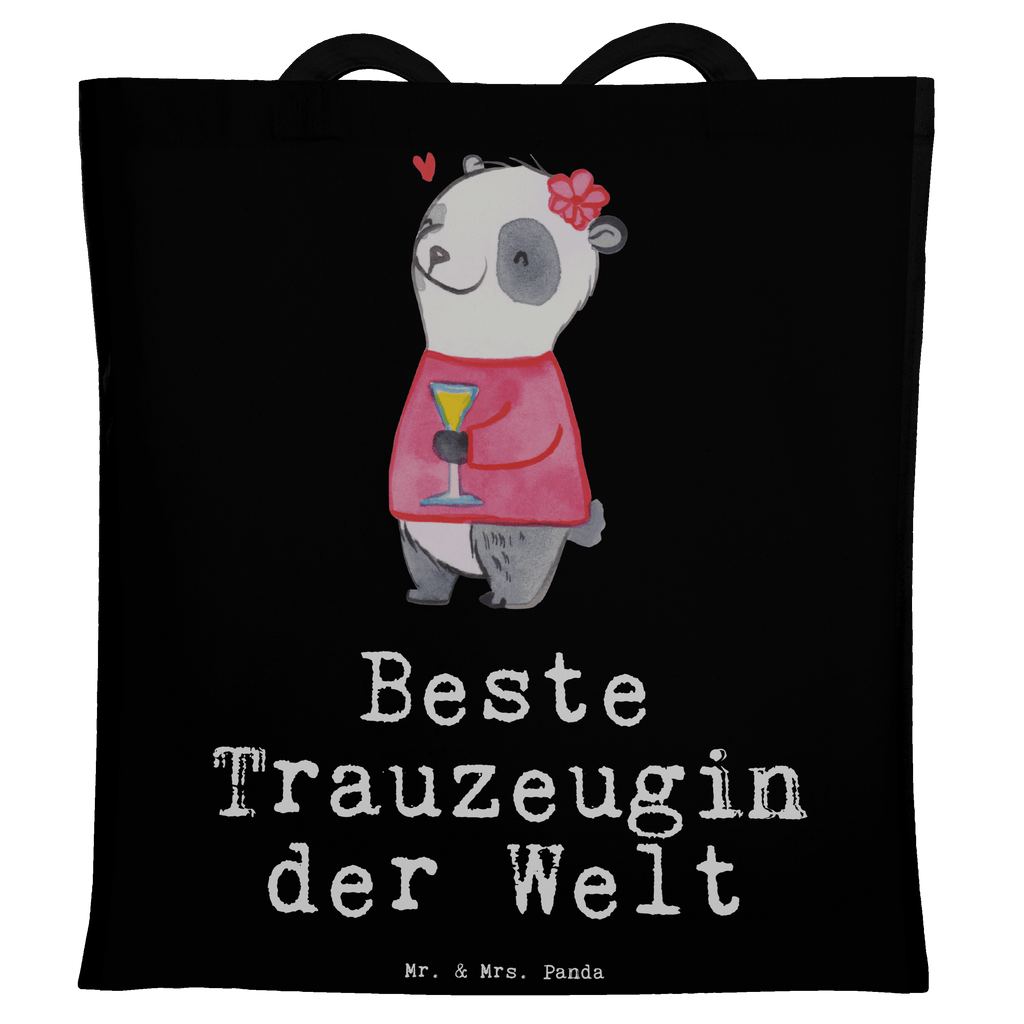 Tragetasche Panda Beste Trauzeugin der Welt Beuteltasche, Beutel, Einkaufstasche, Jutebeutel, Stoffbeutel, Tasche, Shopper, Umhängetasche, Strandtasche, Schultertasche, Stofftasche, Tragetasche, Badetasche, Jutetasche, Einkaufstüte, Laptoptasche, für, Dankeschön, Geschenk, Schenken, Geburtstag, Geburtstagsgeschenk, Geschenkidee, Danke, Bedanken, Mitbringsel, Freude machen, Geschenktipp, Trauzeugin, Trauhzeugin, Freundin, Hochzeit, Heirat, JGA, Trauung, Kirche, Standesamt, Braut