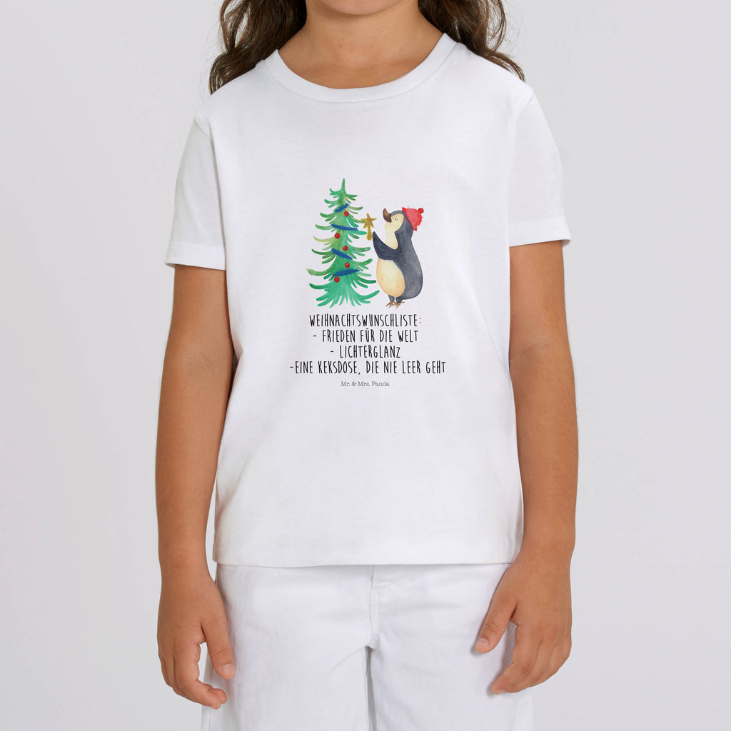 Organic Kinder T-Shirt Pinguin Weihnachtsbaum Kinder T-Shirt, Kinder T-Shirt Mädchen, Kinder T-Shirt Jungen, Winter, Weihnachten, Weihnachtsdeko, Nikolaus, Advent, Heiligabend, Wintermotiv, Pinguin