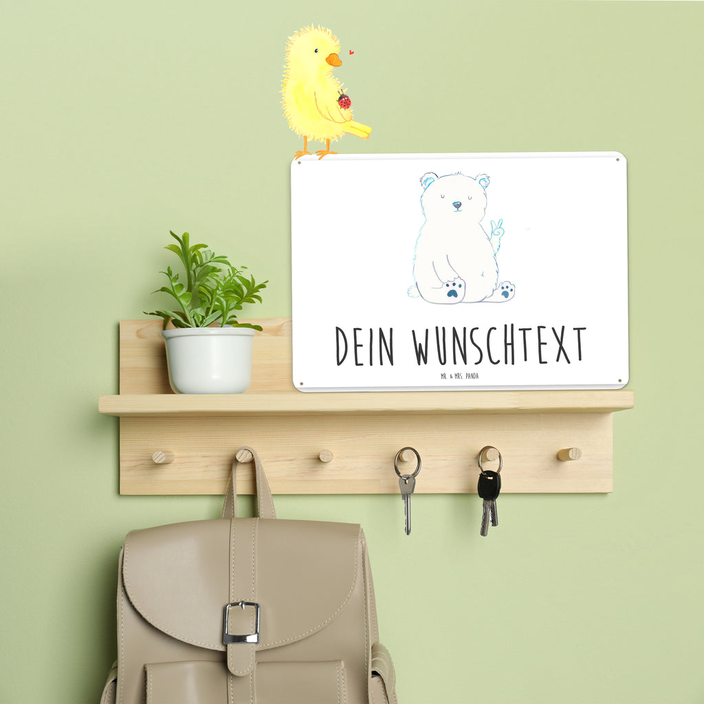 Personalisiertes Blechschild Eisbär Faul Blechschild, Metallschild, Geschenk Schild, Schild, Magnet-Metall-Schild, Deko Schild, Wandschild, Wand-Dekoration, Türschild, Bär, Teddy, Teddybär, Eisbär, Nordpol, Faul, Entspannen, Relaxen, Büro, Arbeit, Bürojob, Arbeitsplatz, Homeoffice